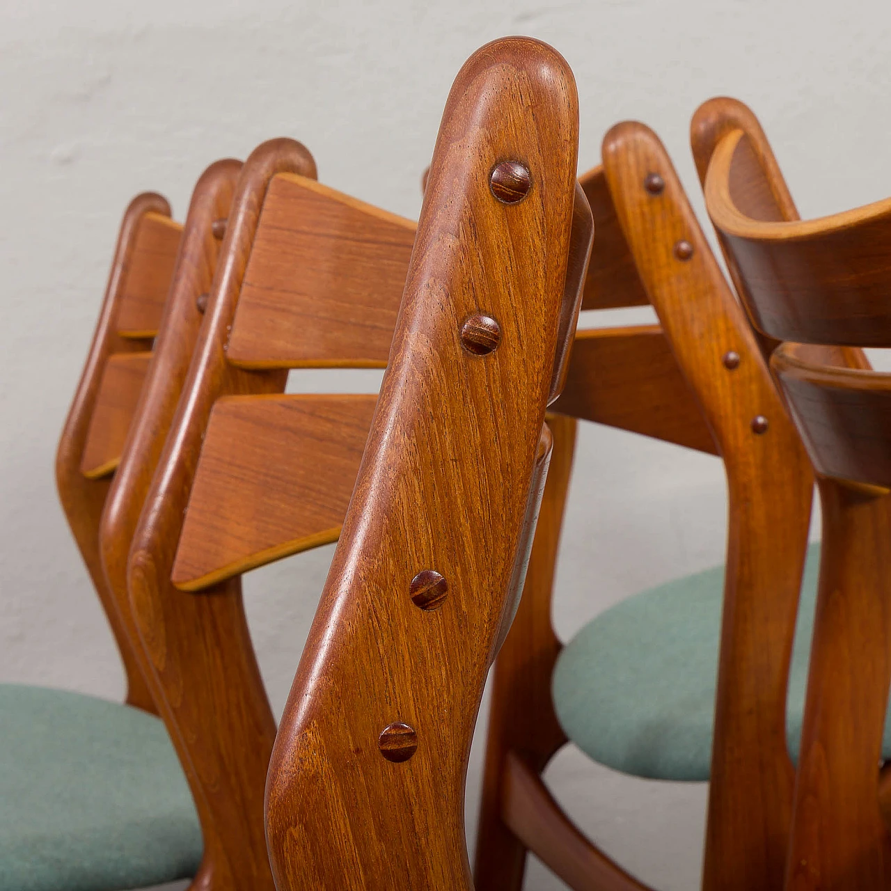 8 Chairs 310 by E. Buch for Christian Christensen Møbelfabrik, 1960s 10