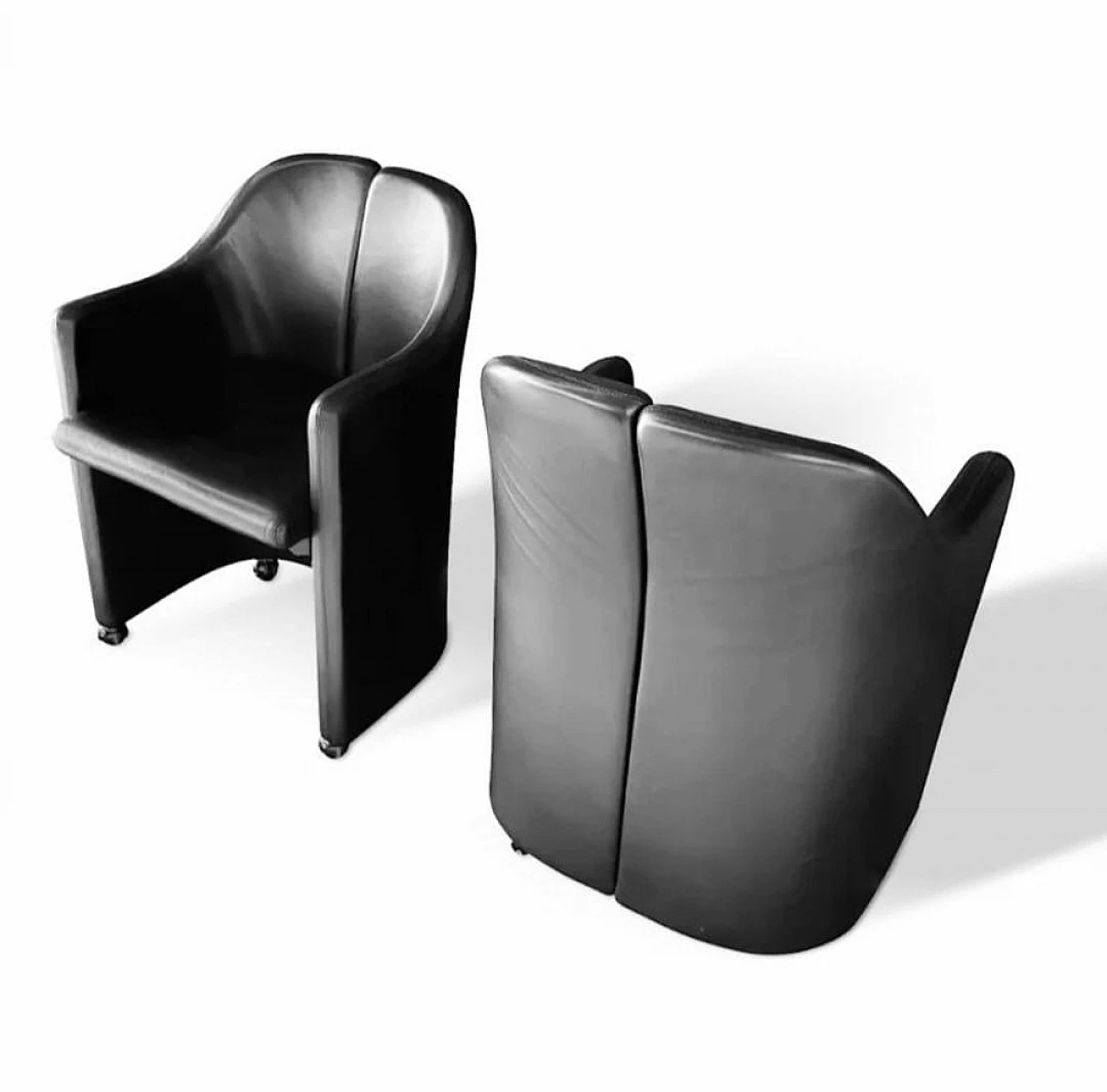 Pair of S142 armchairs by Eugenio Gerli for Tecno, 1990s 1