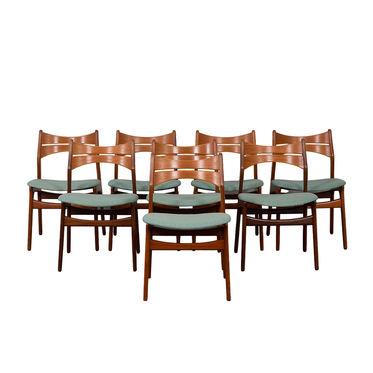 8 Chairs 310 by E. Buch for Christian Christensen Møbelfabrik, 1960s 13