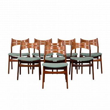 8 Chairs 310 by E. Buch for Christian Christensen Møbelfabrik, 1960s