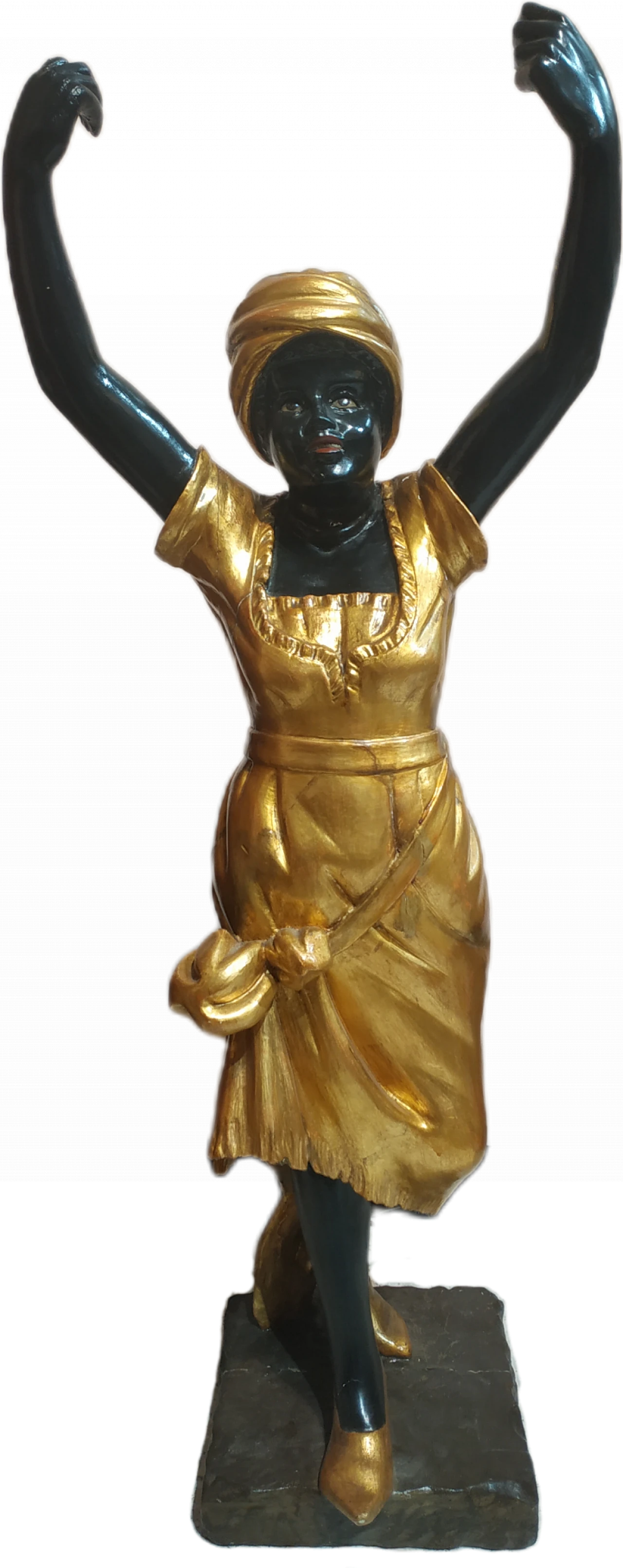 Gilded wooden sculpture of a mute servant girl, 17th century 3