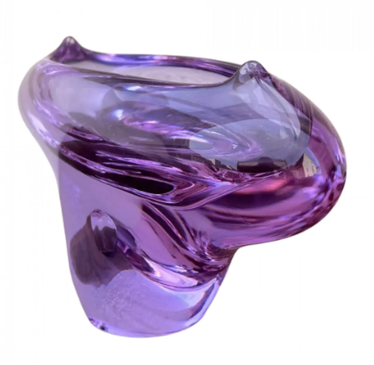 Glass vase by Miloslav Klinger for Zelezny Brod Sklo ZBS, 1960s 13