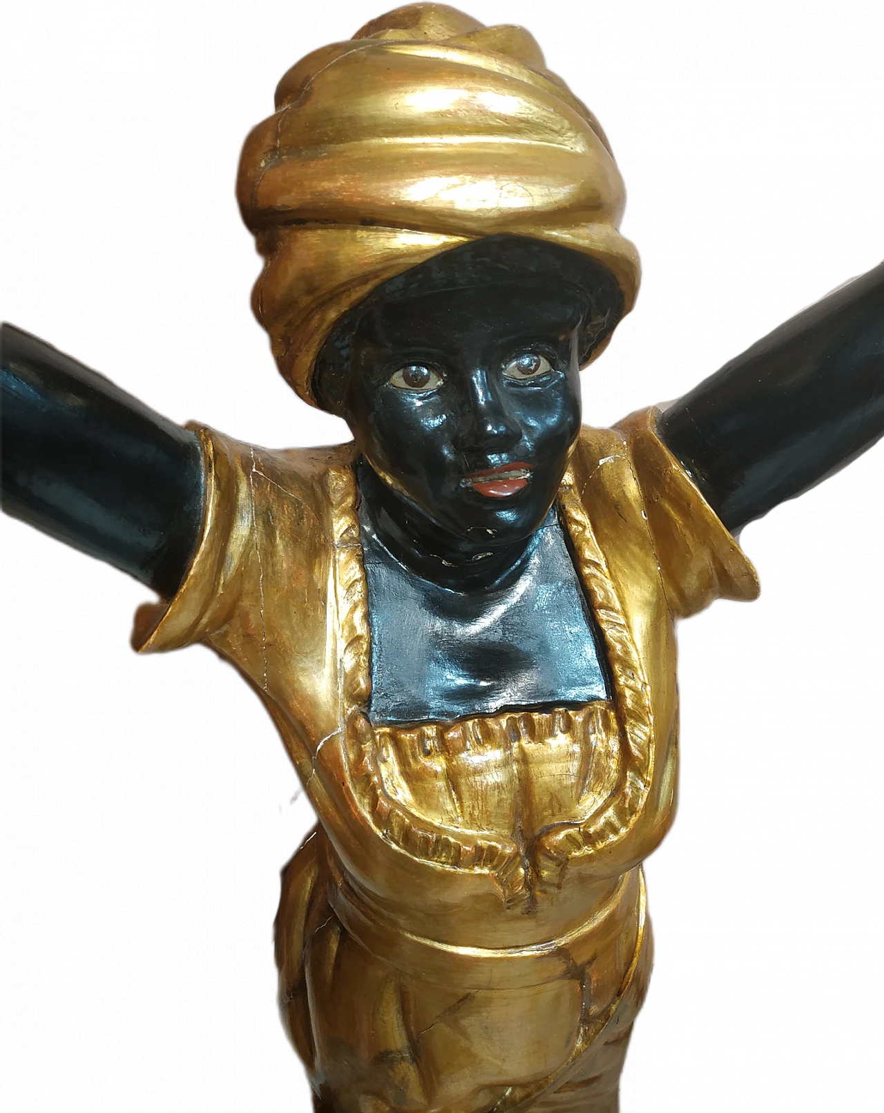 Gilded wooden sculpture of a mute servant girl, 17th century 7