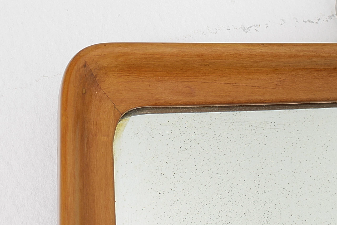 Wall mirror with wooden frame attributed to O. Borsani, 1960s 11