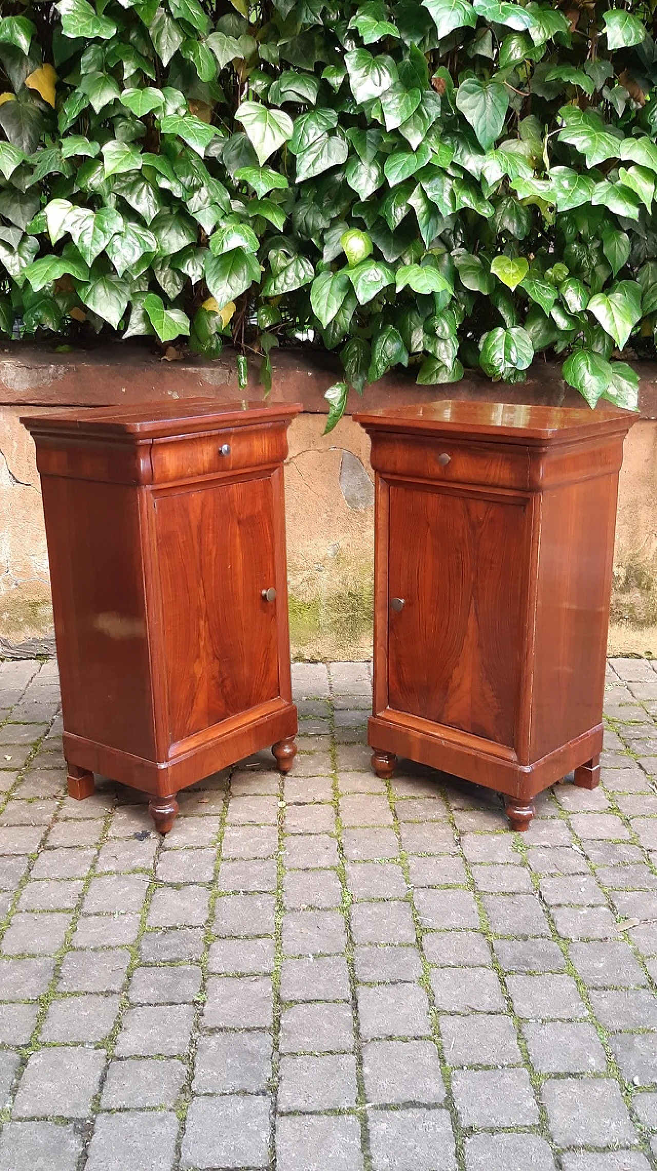 Pair of Louis Philippe Capuchin walnut bedside tables, 19th century 10