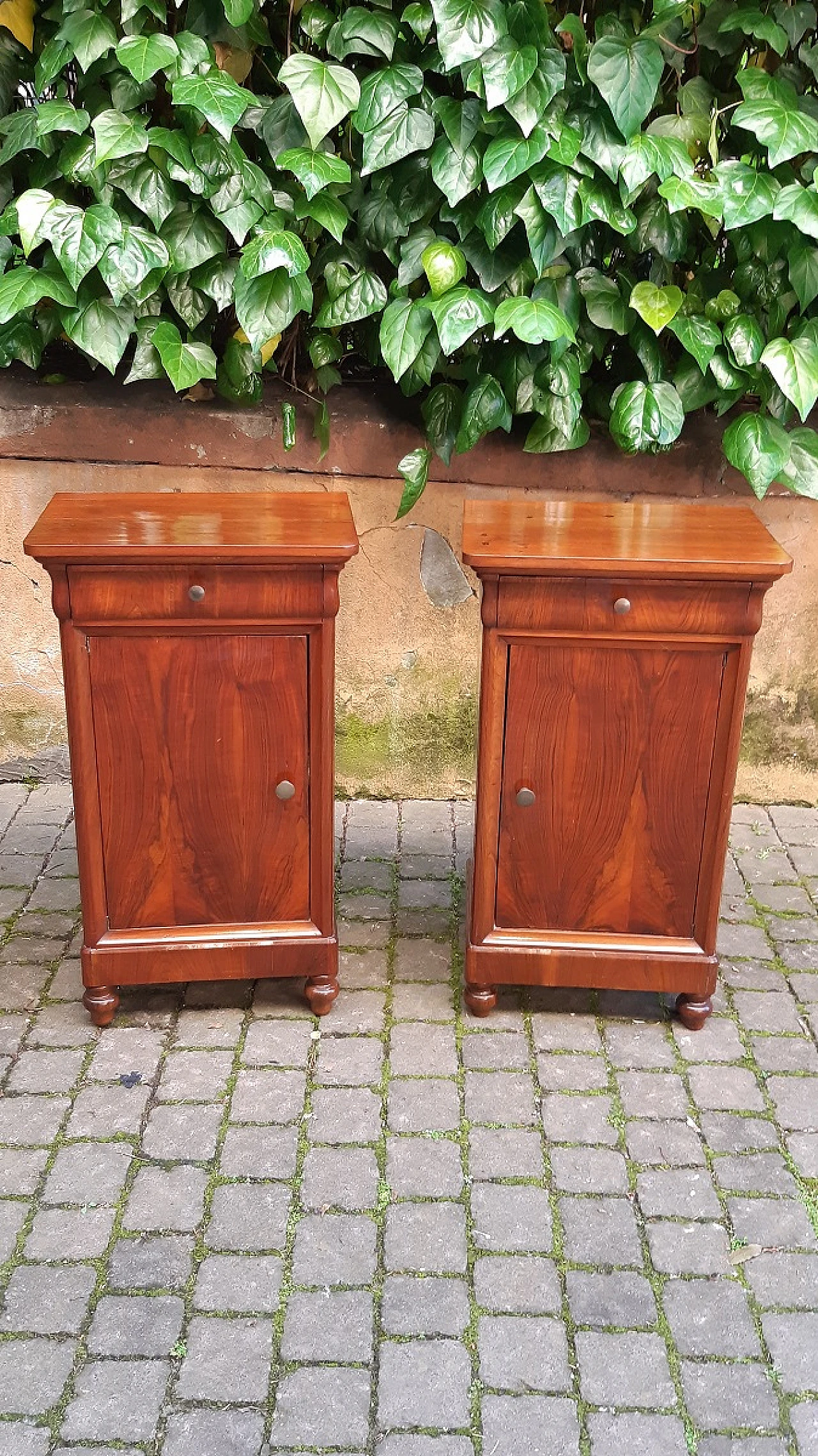 Pair of Louis Philippe Capuchin walnut bedside tables, 19th century 11