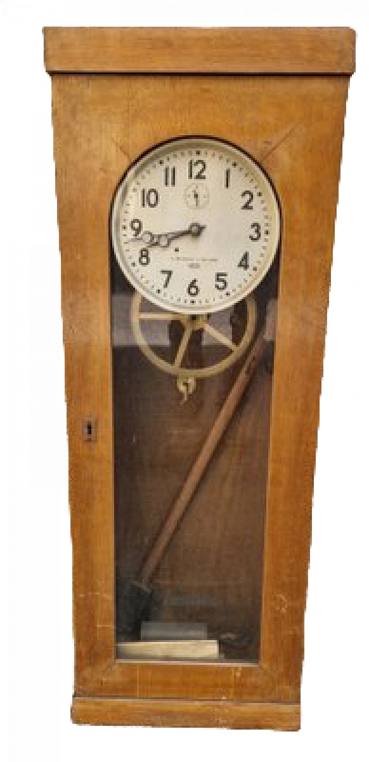 Pendulum clock with wooden case by Enrico Boselli, 1940s 9