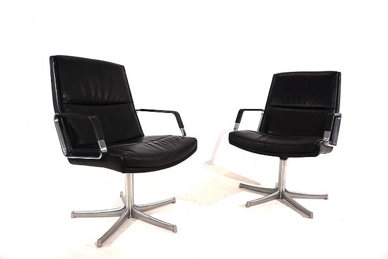 Pair of FK711 office armchairs by Walter Knoll, 1970s 1