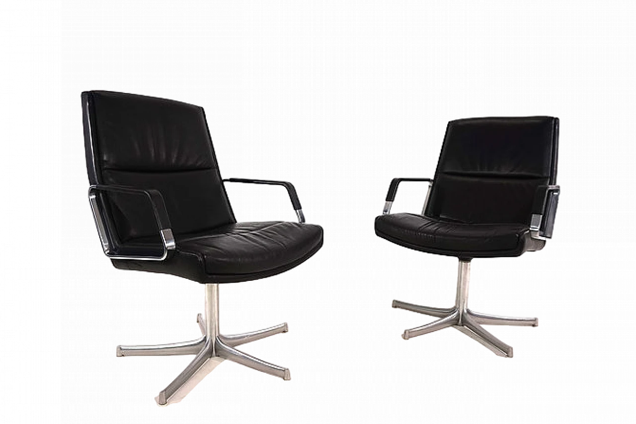 Pair of FK711 office armchairs by Walter Knoll, 1970s 2