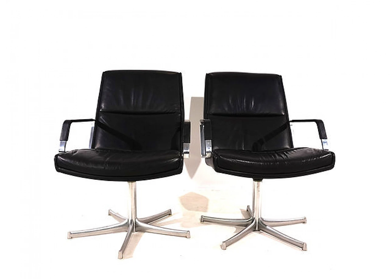 Pair of FK711 office armchairs by Walter Knoll, 1970s 5