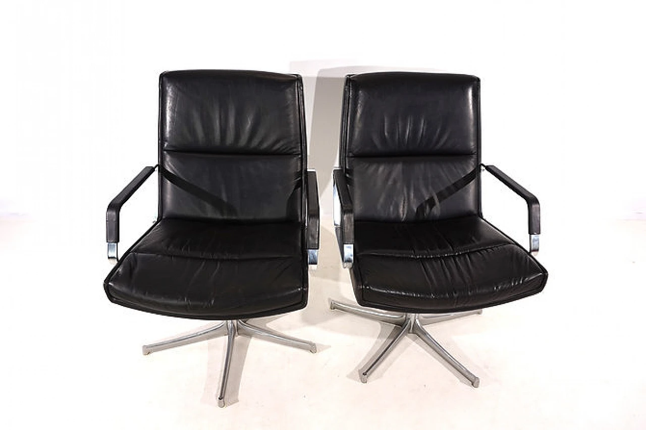 Pair of FK711 office armchairs by Walter Knoll, 1970s 6