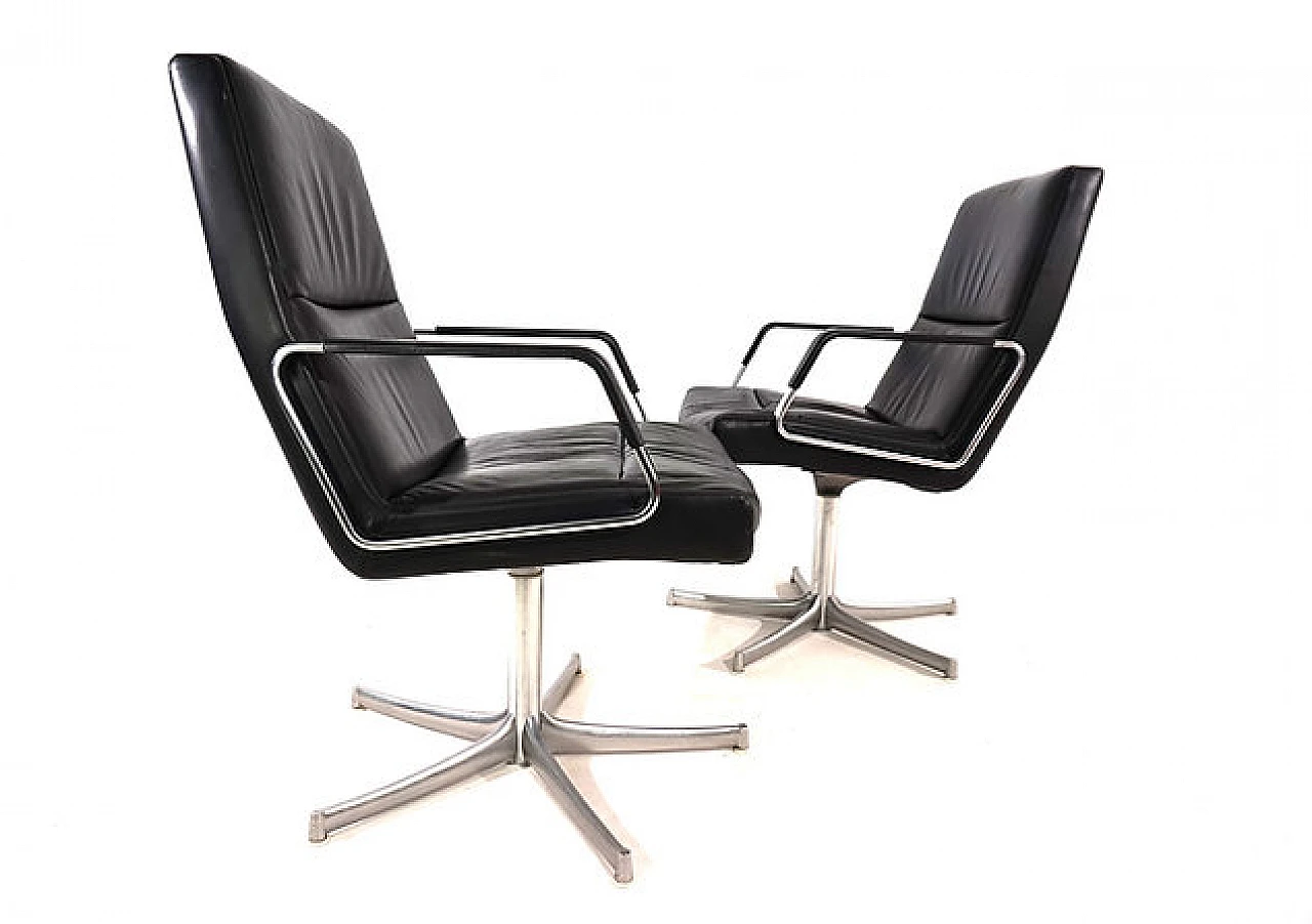 Pair of FK711 office armchairs by Walter Knoll, 1970s 9