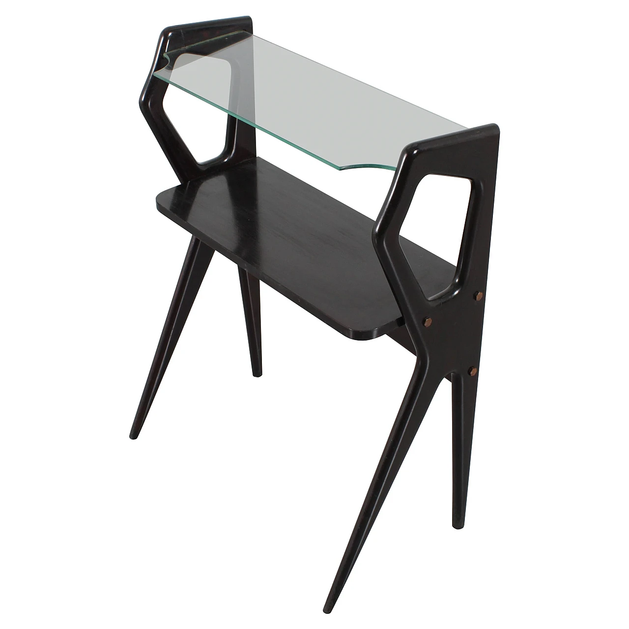 Black wooden console attributed to I. Parisi for A. De Baggis, 1950s 1