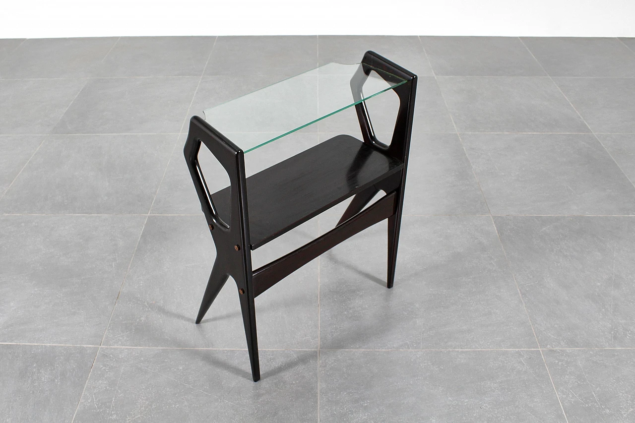 Black wooden console attributed to I. Parisi for A. De Baggis, 1950s 7