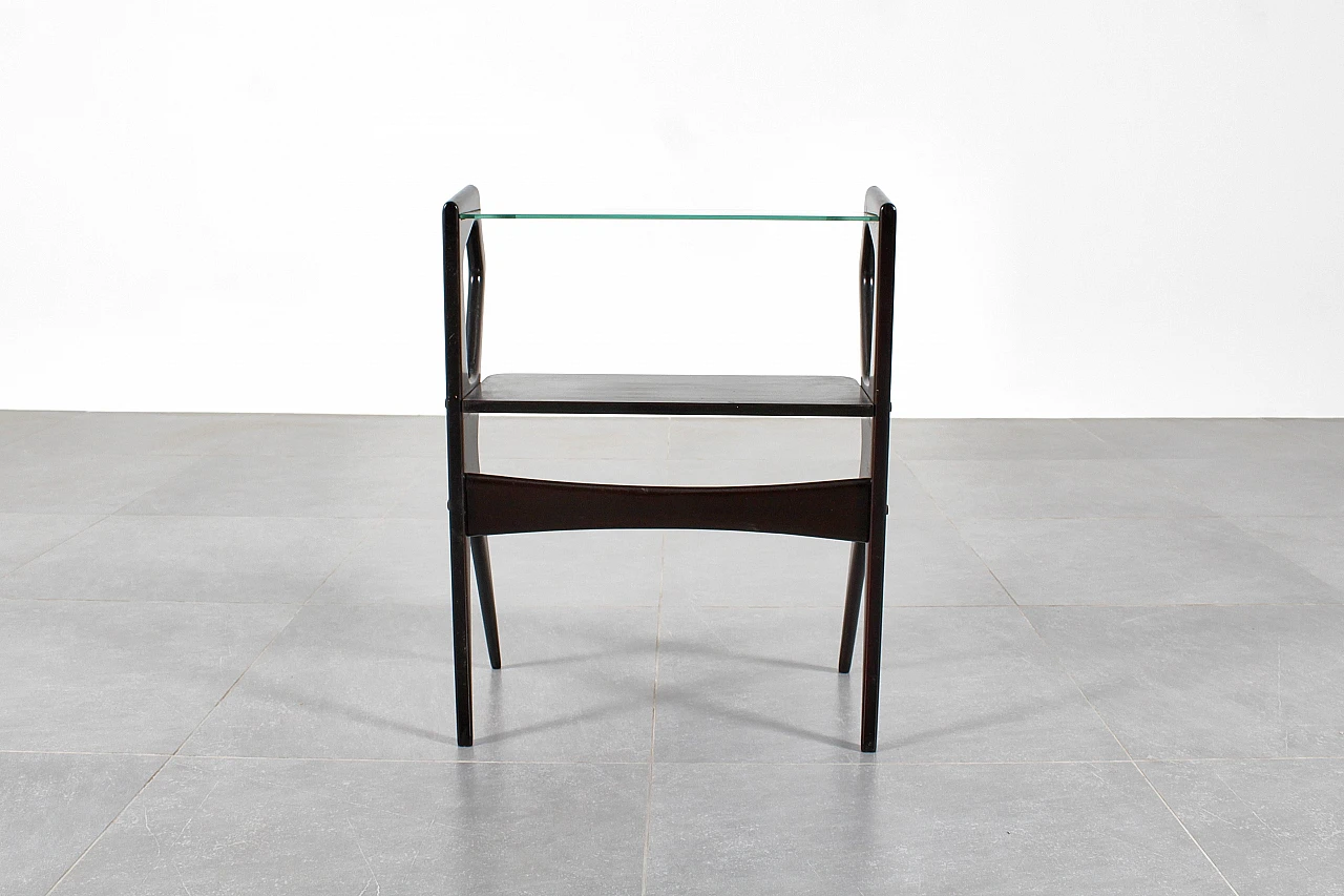 Black wooden console attributed to I. Parisi for A. De Baggis, 1950s 9