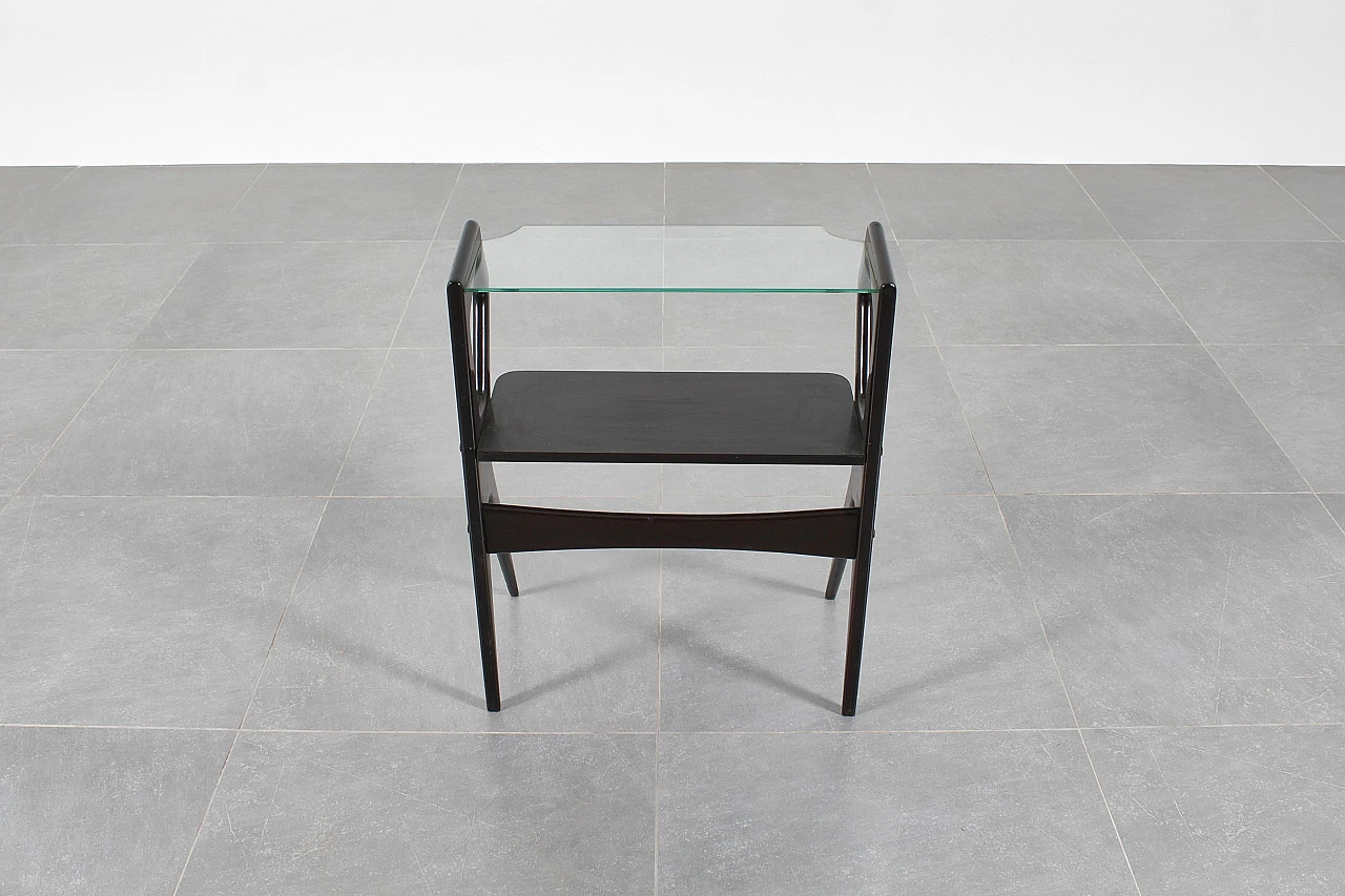 Black wooden console attributed to I. Parisi for A. De Baggis, 1950s 10
