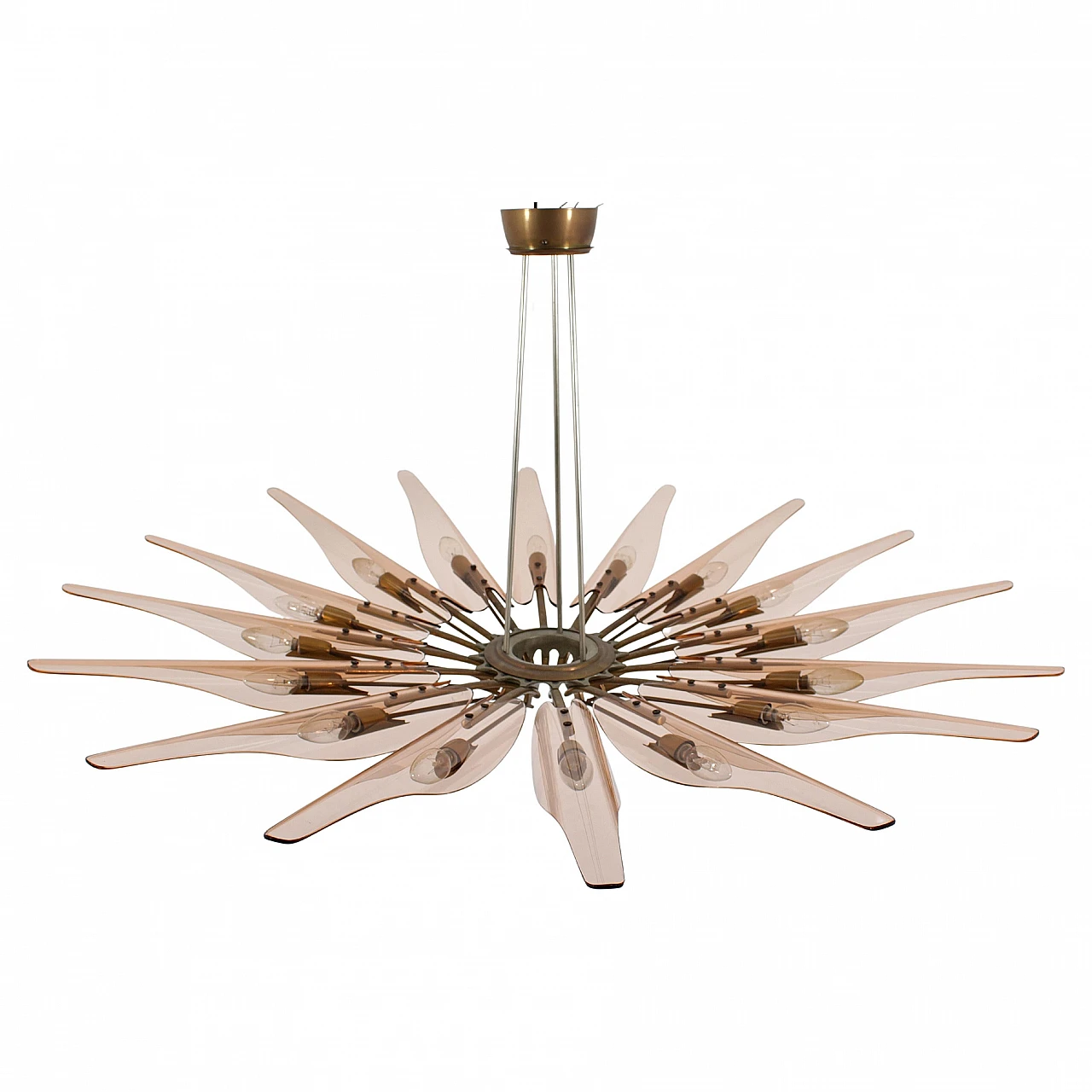 Dahlia 1563 chandelier by Max Ingrand for Fontana Arte, 1950s 1