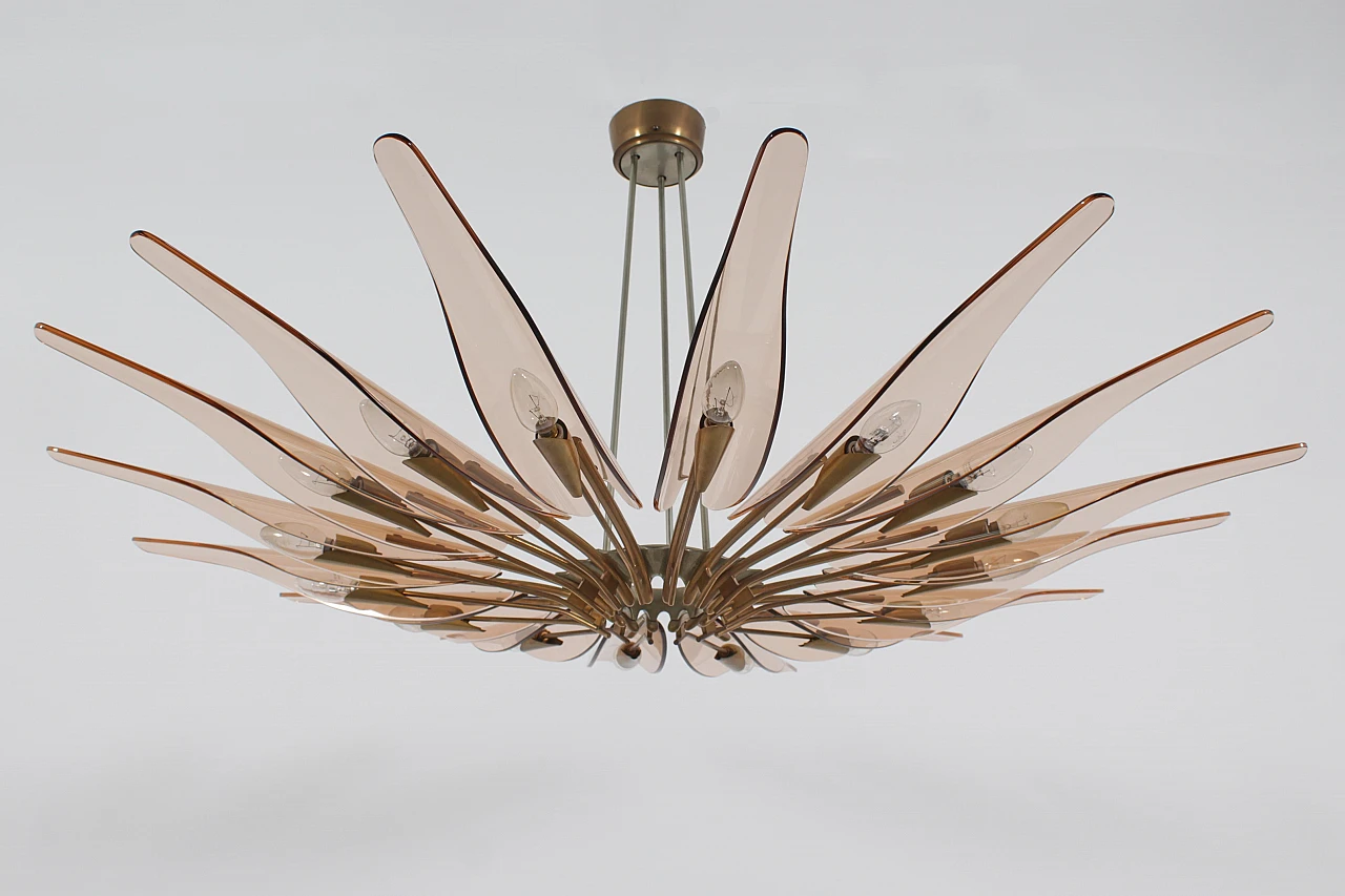 Dahlia 1563 chandelier by Max Ingrand for Fontana Arte, 1950s 4