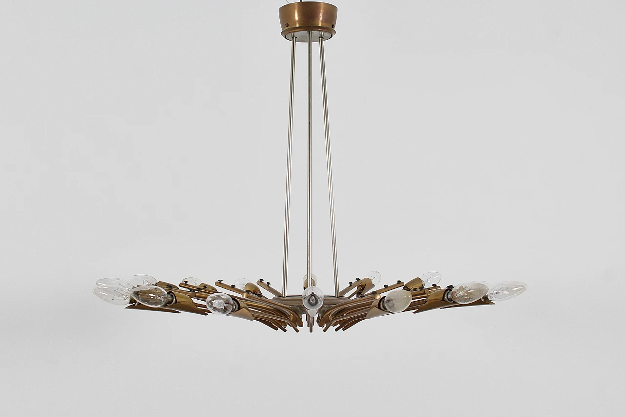 Dahlia 1563 chandelier by Max Ingrand for Fontana Arte, 1950s 15