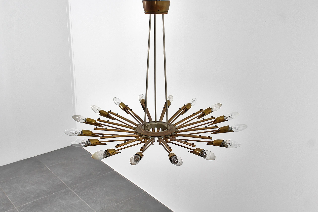 Dahlia 1563 chandelier by Max Ingrand for Fontana Arte, 1950s 17