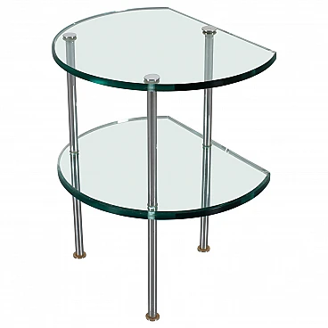 Double-top glass coffee table in Gallotti & Radice style, 1960s