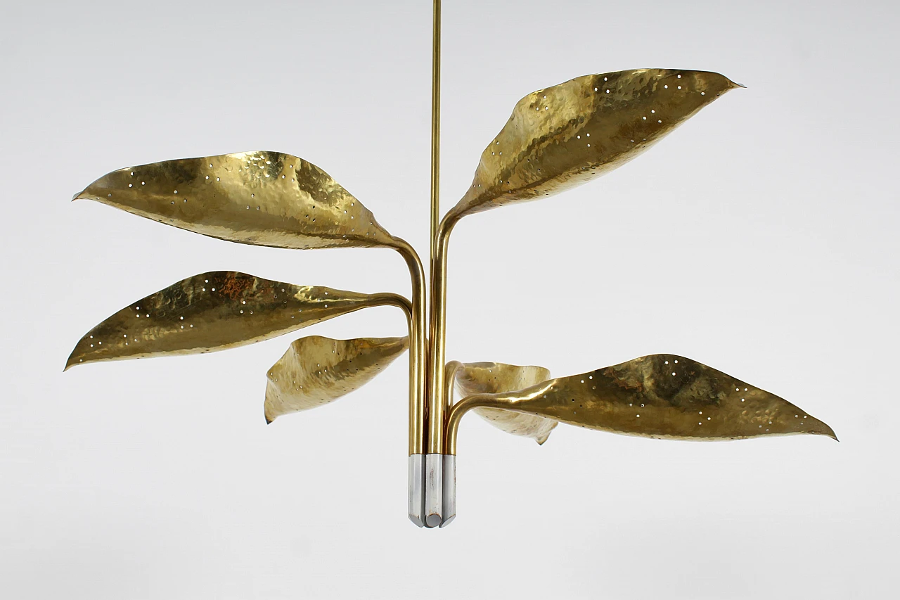 Brass chandelier 12369 by A. Lelii for Arredoluce, 1950s 5