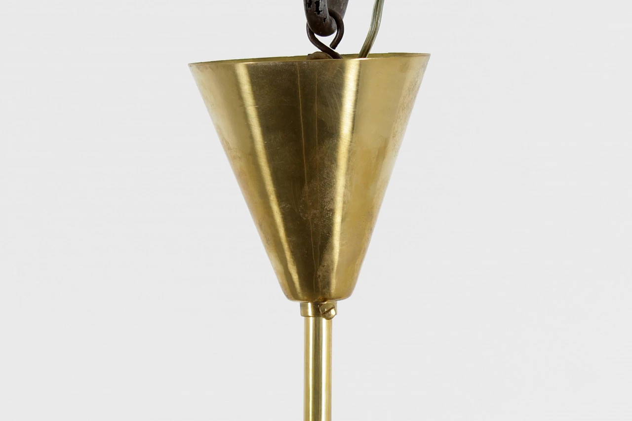 Brass chandelier 12369 by A. Lelii for Arredoluce, 1950s 8