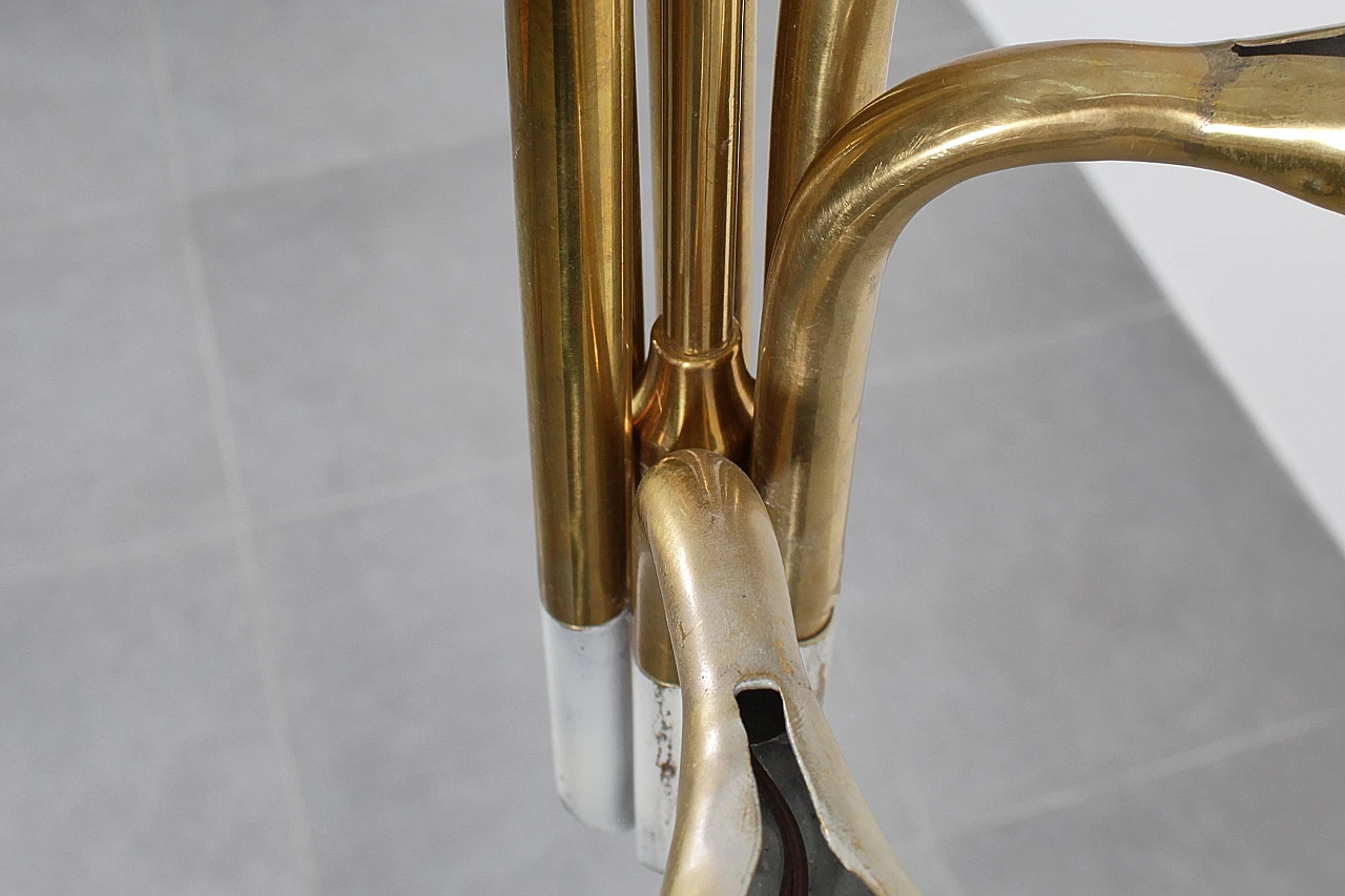 Brass chandelier 12369 by A. Lelii for Arredoluce, 1950s 14
