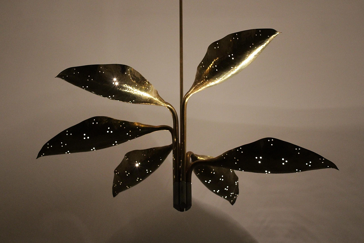 Brass chandelier 12369 by A. Lelii for Arredoluce, 1950s 19