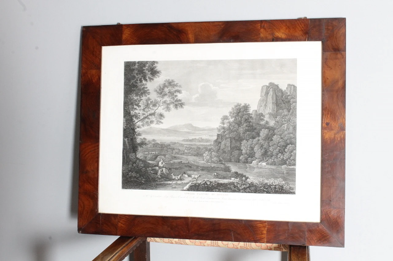 Pietro Parboni, engraving with walnut frame, 1822 1