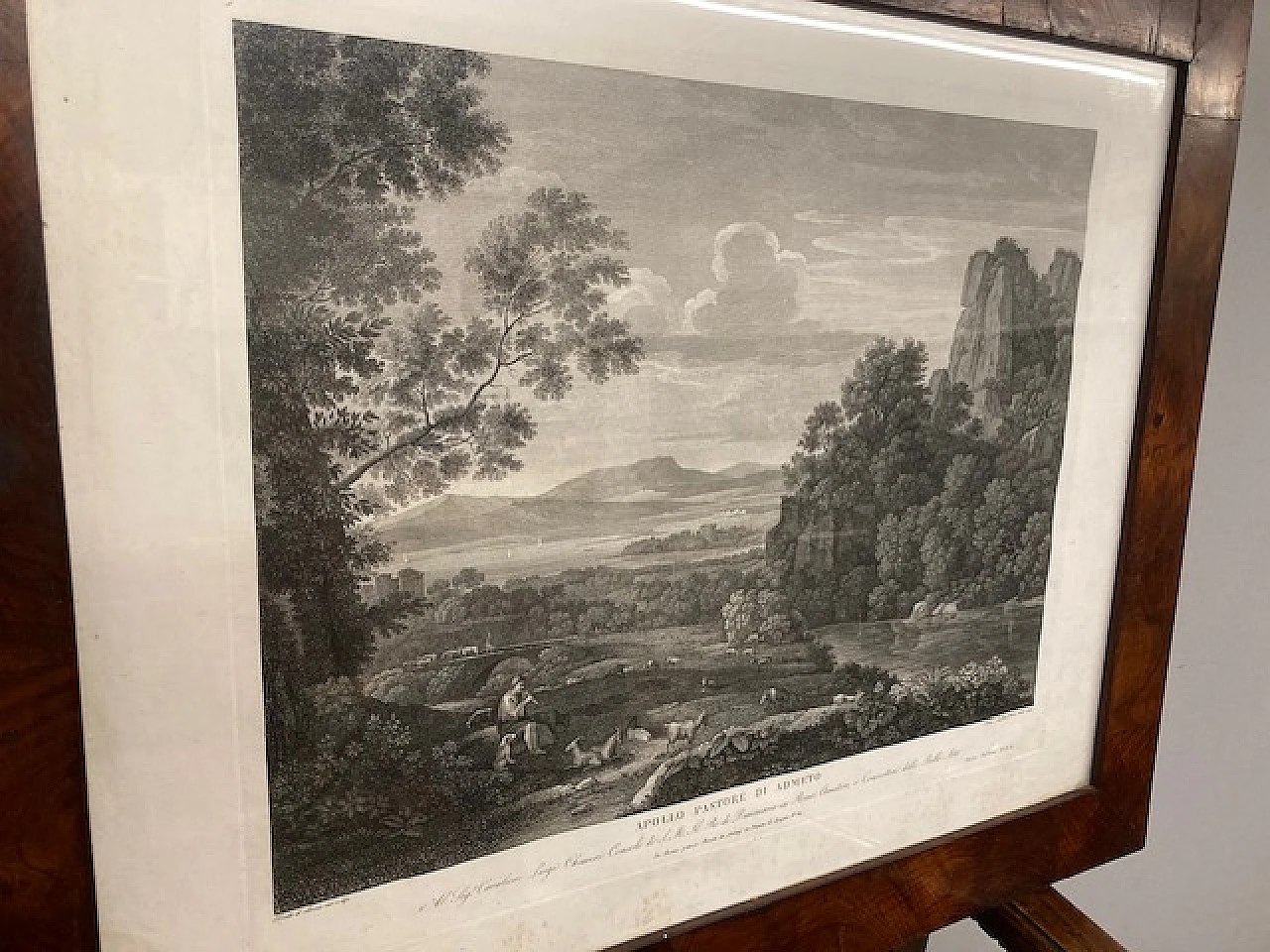 Pietro Parboni, engraving with walnut frame, 1822 13