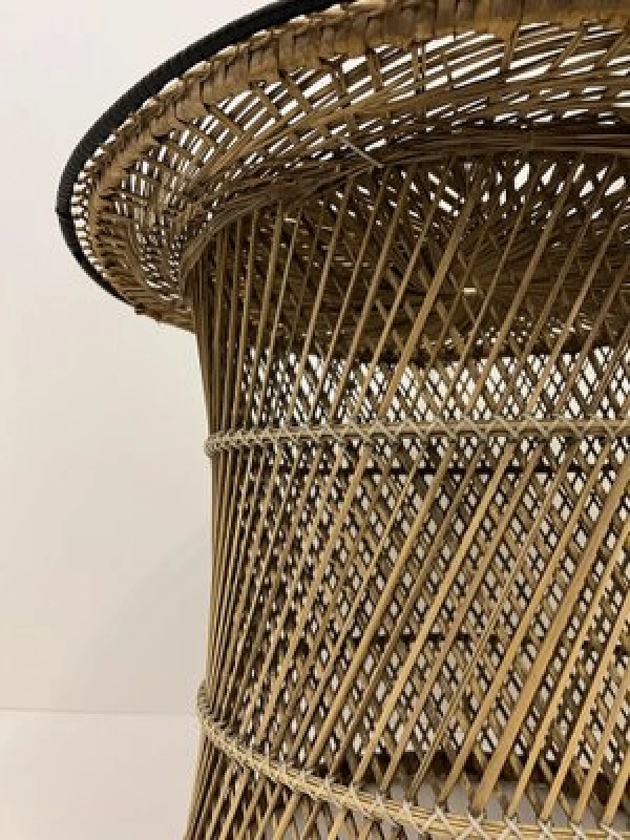 Wicker and bamboo coffee table by Franco Albini, 1950s 3