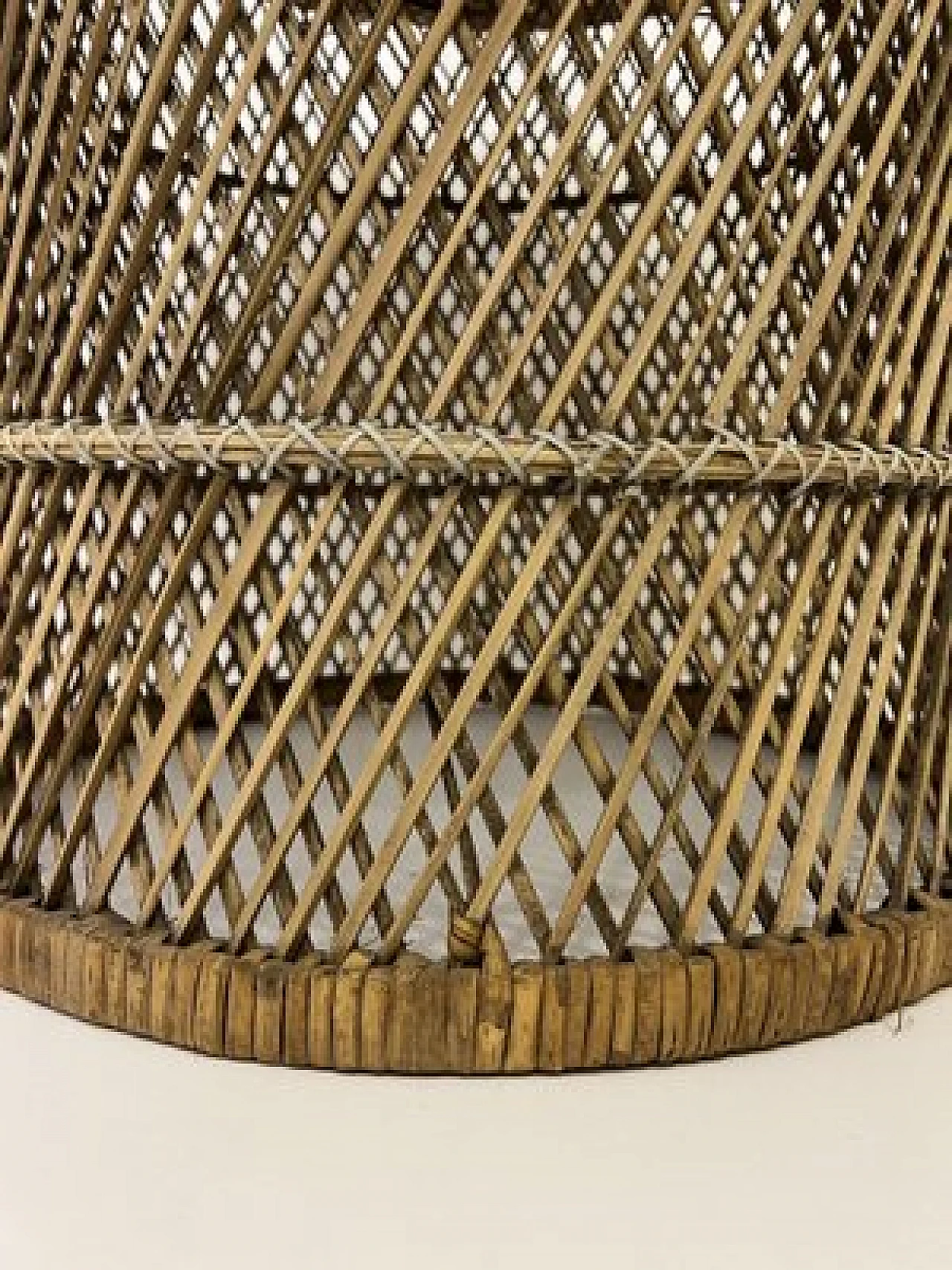 Wicker and bamboo coffee table by Franco Albini, 1950s 6