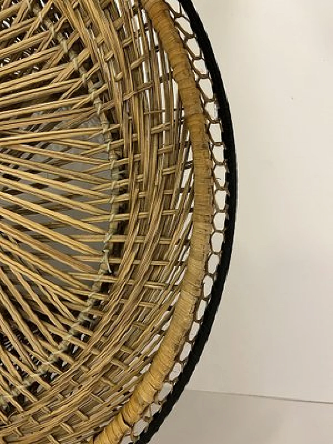 Wicker and bamboo coffee table by Franco Albini, 1950s 8