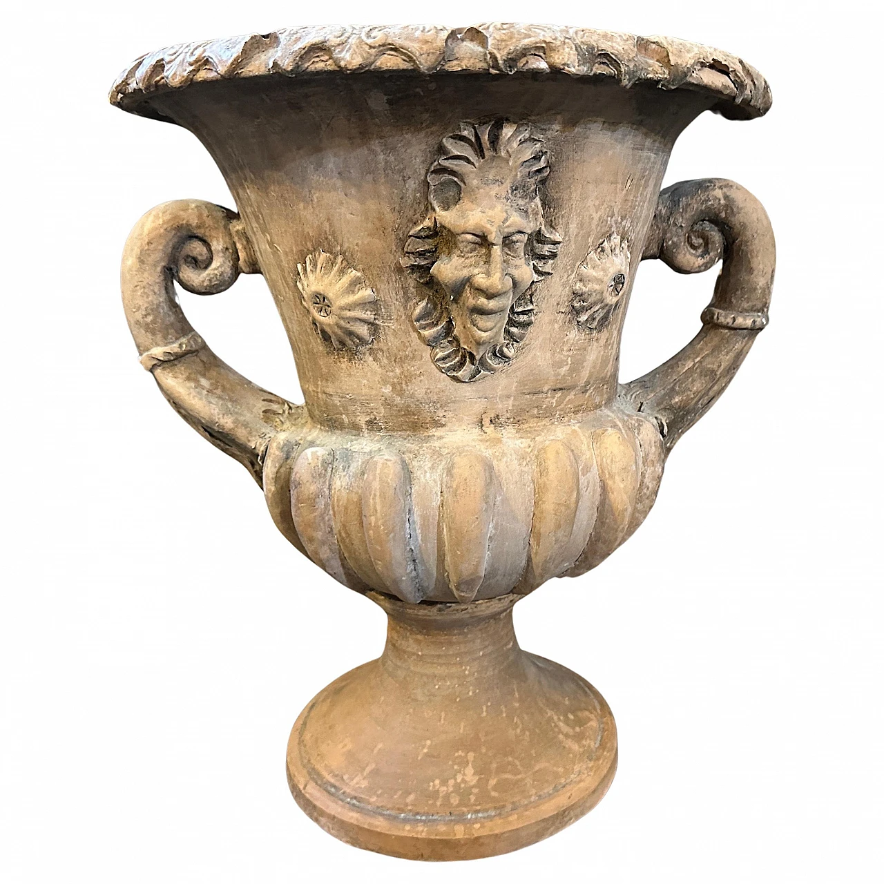 Terracotta crater vase with reliefs 1