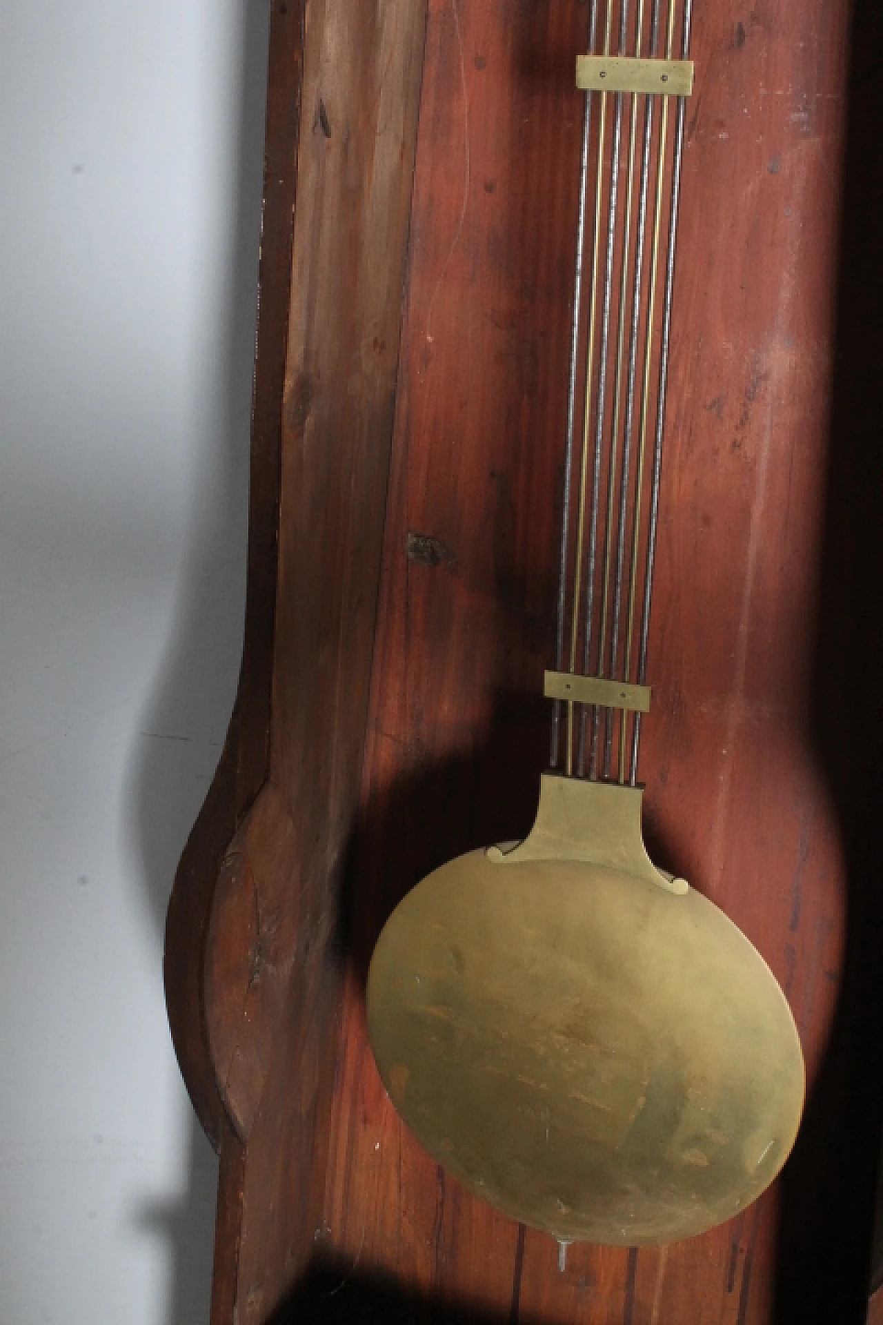 Painted wooden grandfather clock, mid 19th century 9