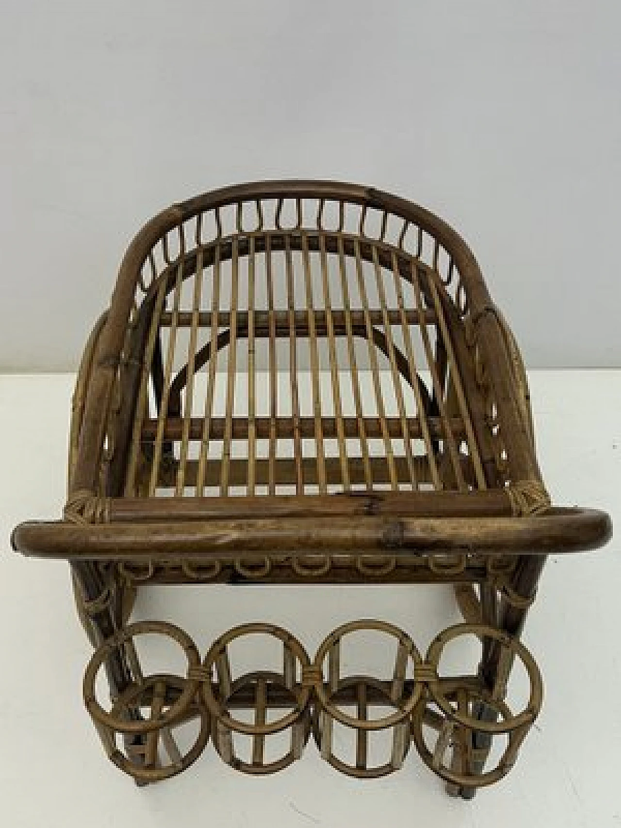 Riviera cart in bamboo and wicker, 1950s 10