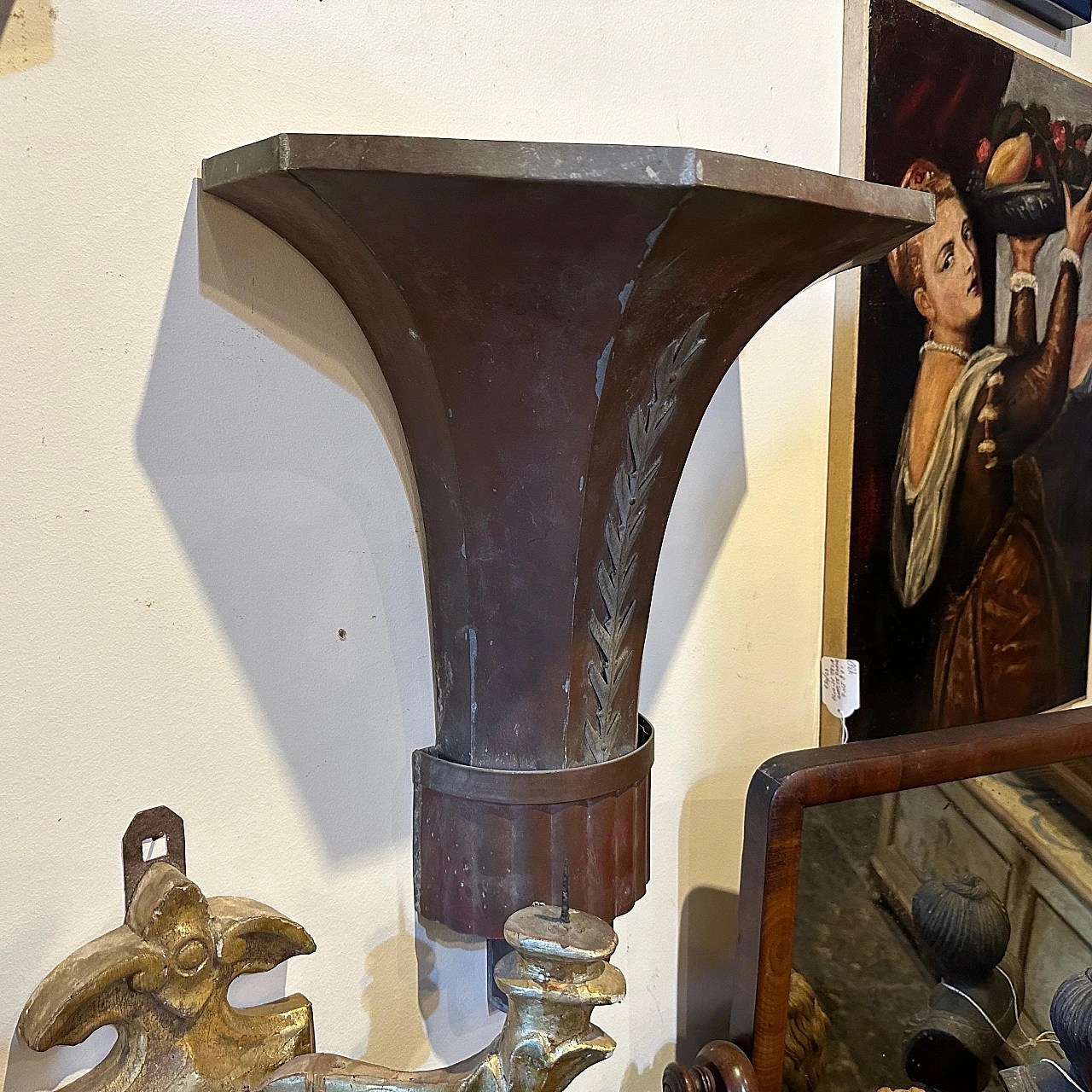 Copper theatre wall light, 1930s 13