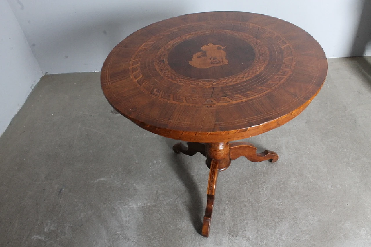 Inlaid Sorrento table with St. Michael and the dragon, 1860 1