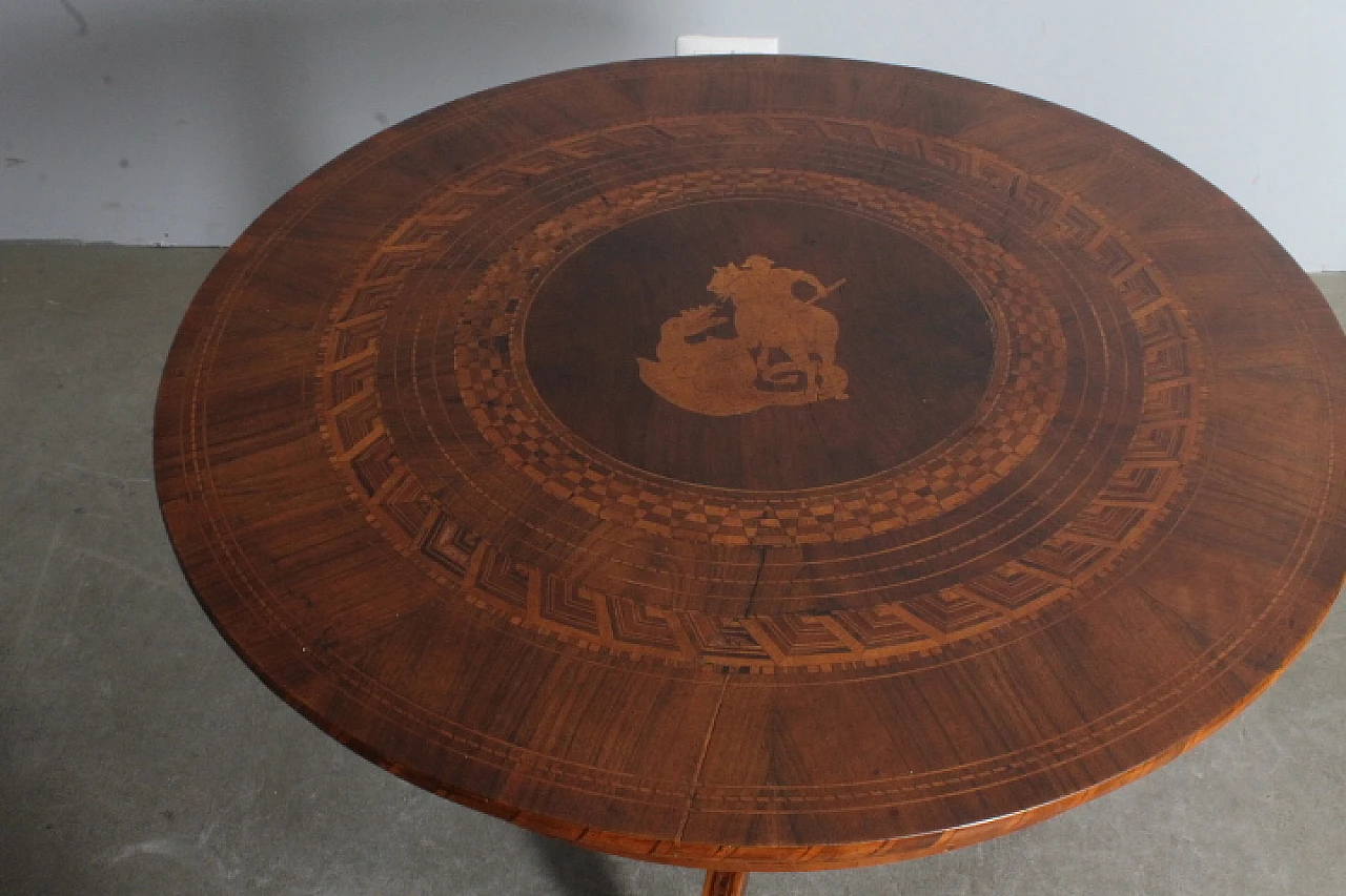 Inlaid Sorrento table with St. Michael and the dragon, 1860 2