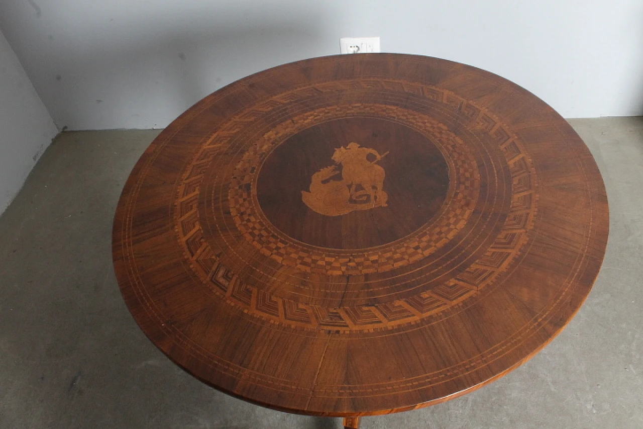 Inlaid Sorrento table with St. Michael and the dragon, 1860 5