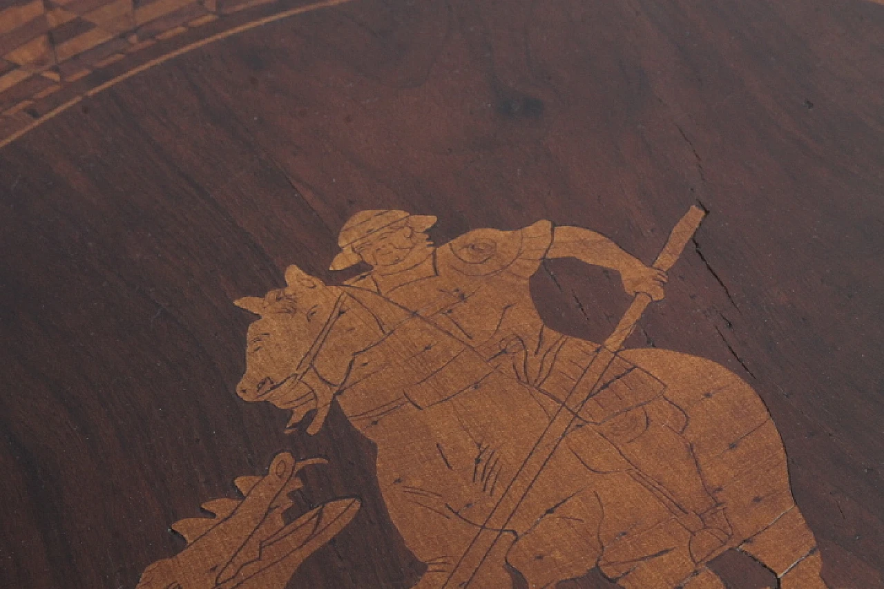 Inlaid Sorrento table with St. Michael and the dragon, 1860 9