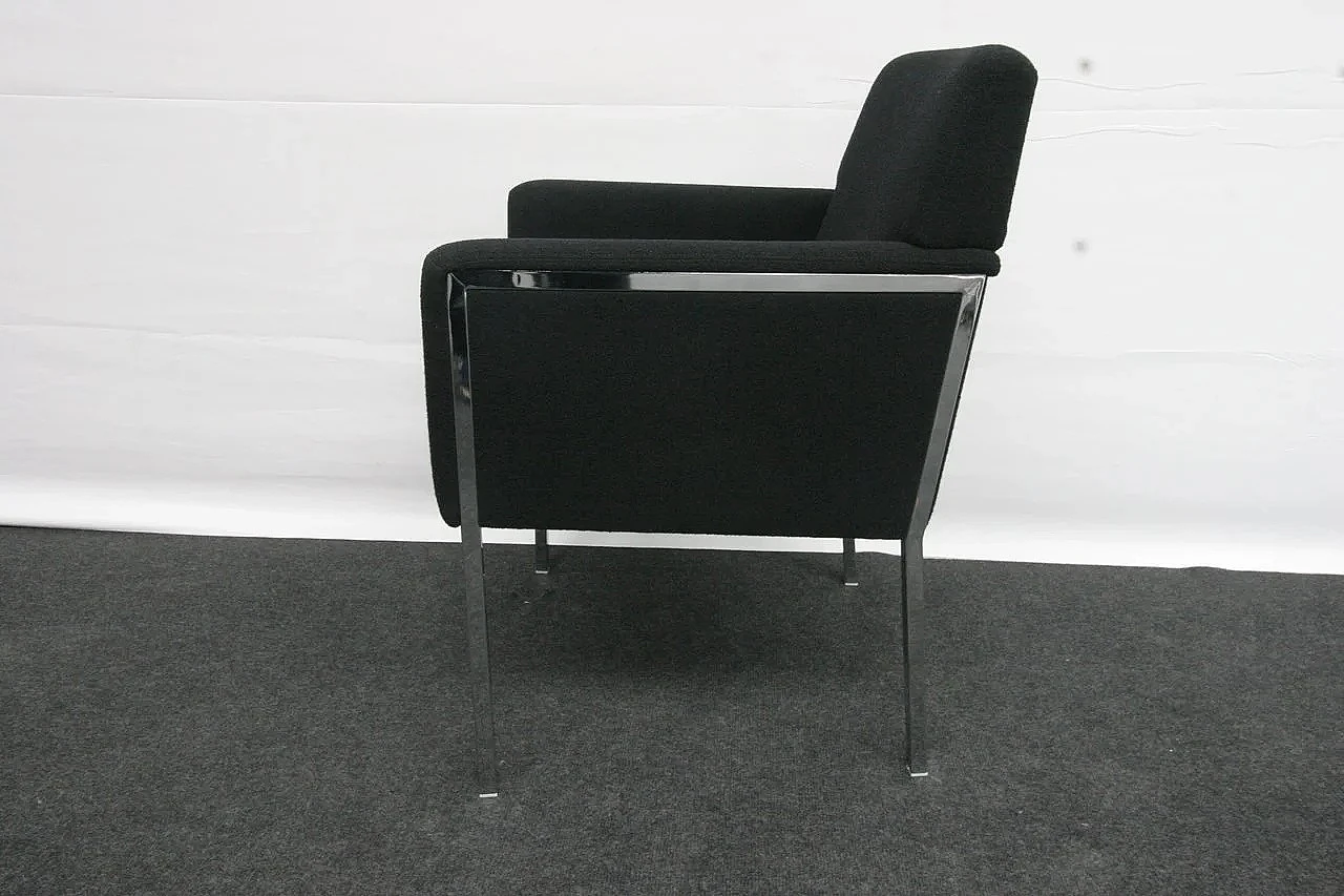 Pair of armchairs in black wool by E. Franzolini for Moroso, 2000s 2