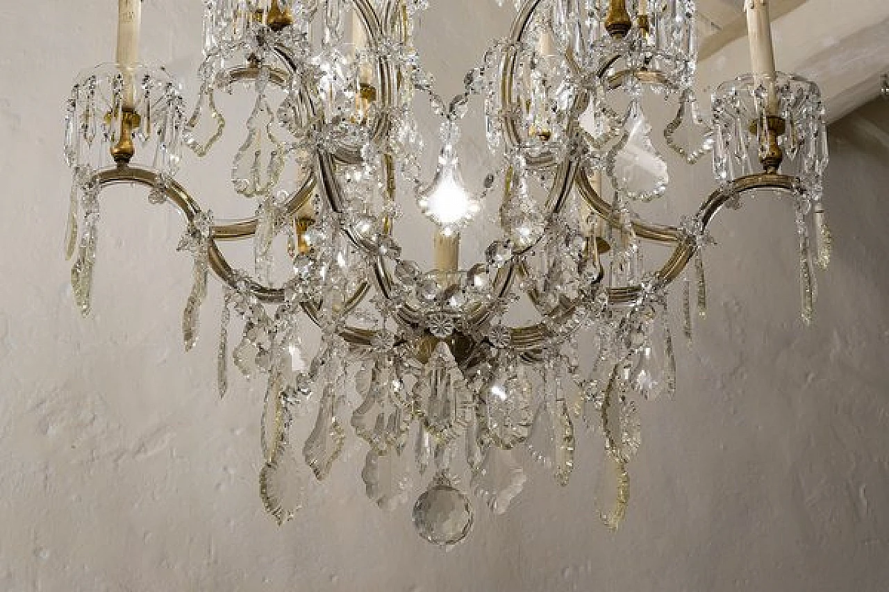 Bohemian crystal chandelier, late 19th century 8