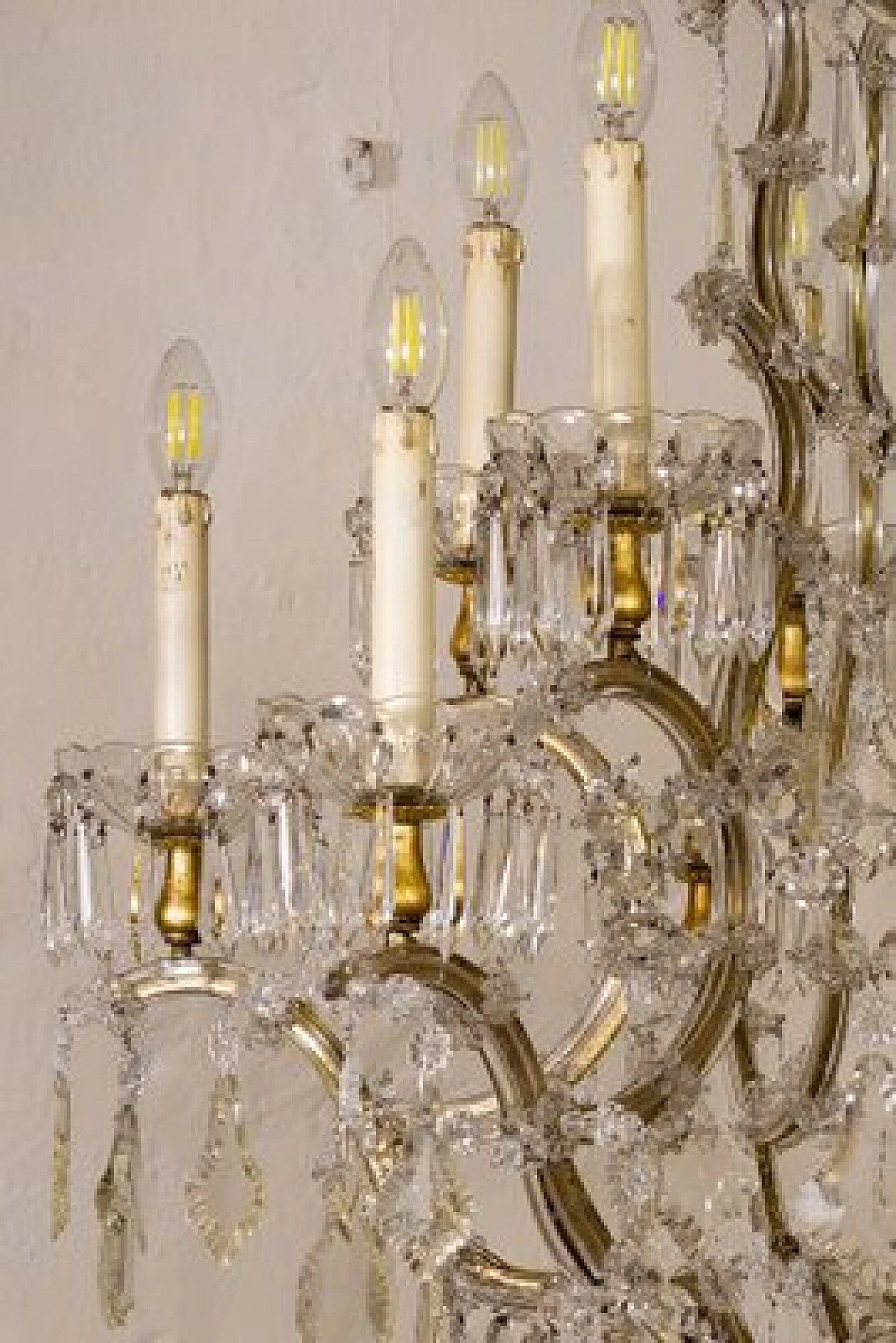 Bohemian crystal chandelier, late 19th century 10