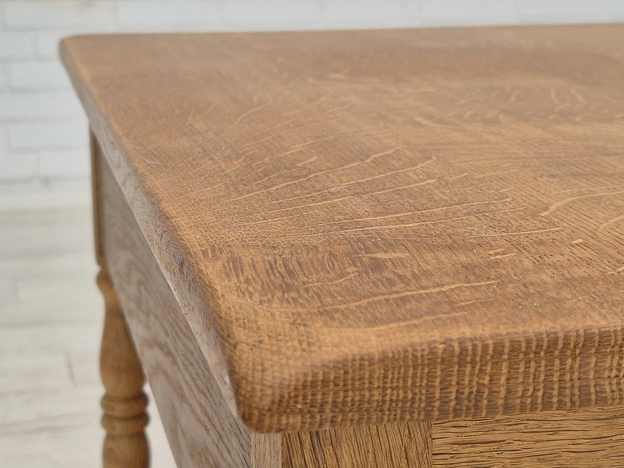 Danish sewing chest of drawers in solid oak and rattan, 1970s 14