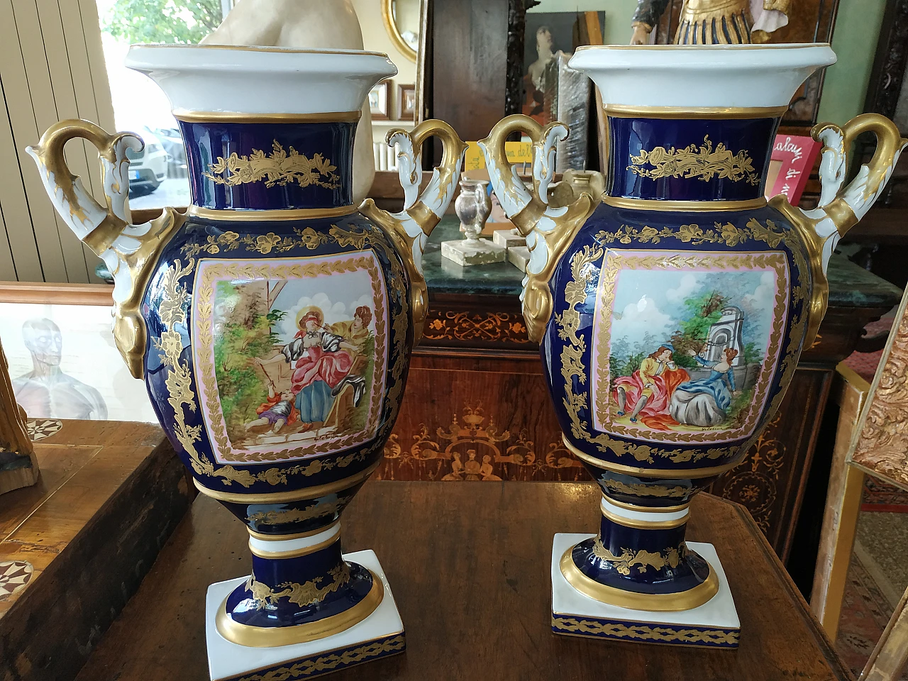 Pair of Sevres porcelain vases, 19th century 1