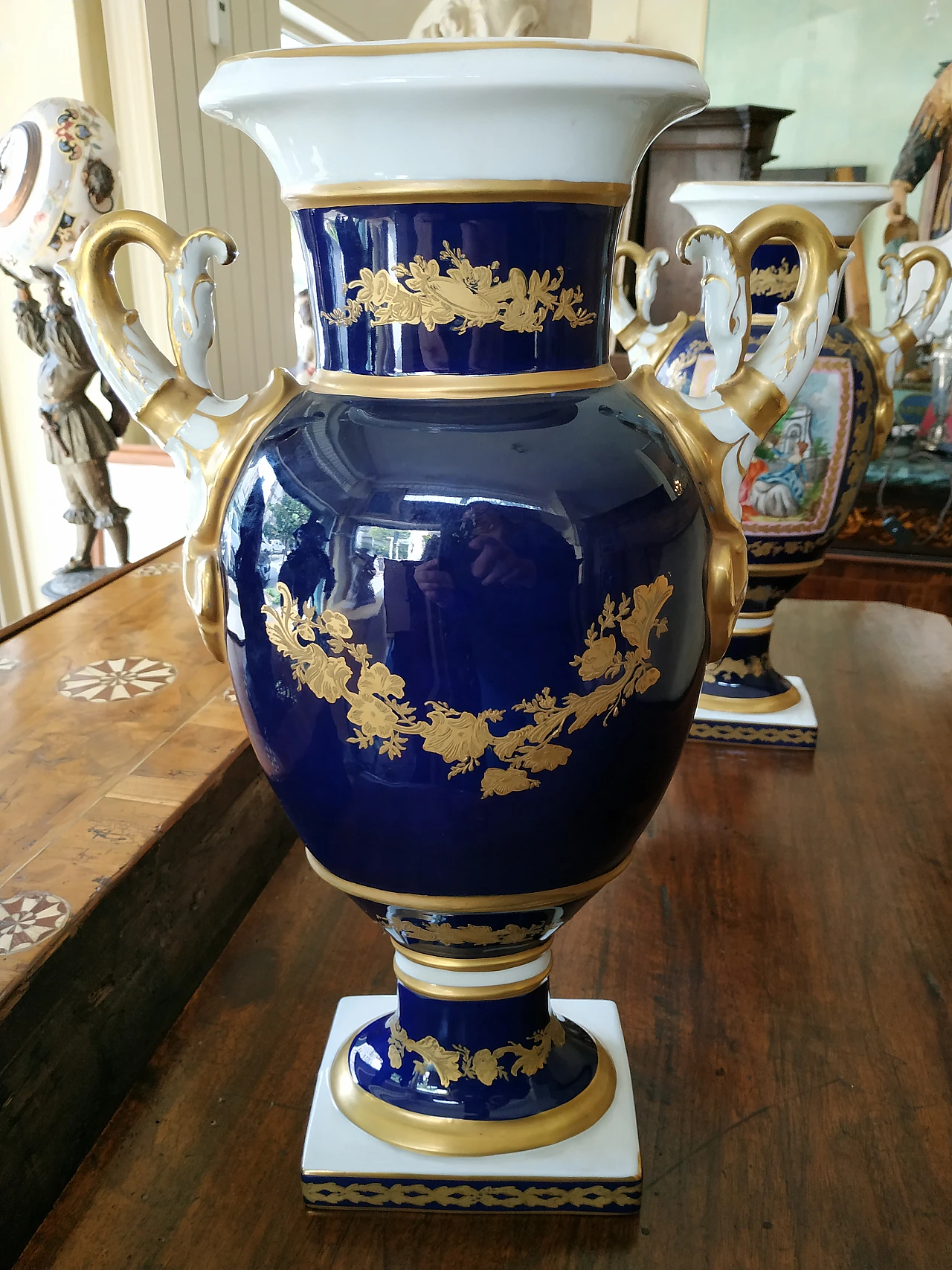 Coppia di vasi in porcellana Sevres, '800 4