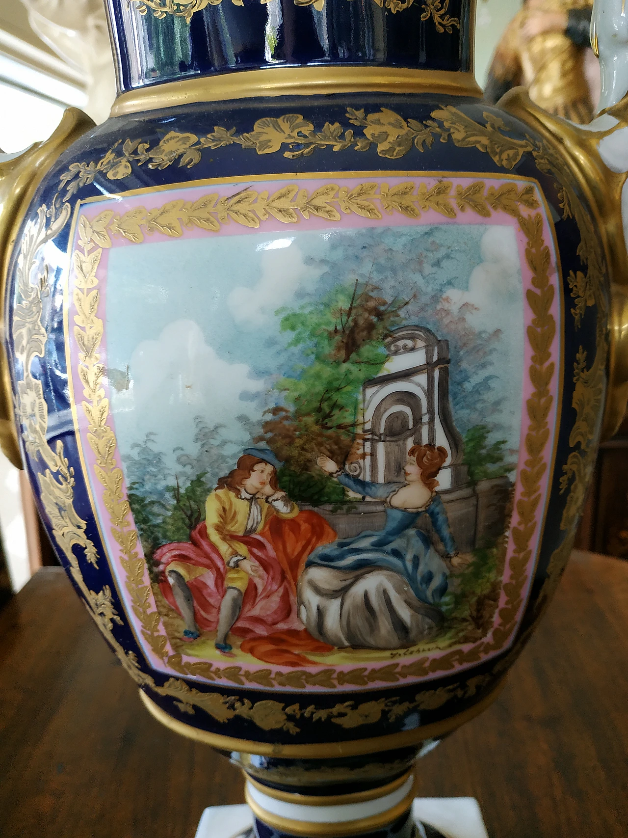 Coppia di vasi in porcellana Sevres, '800 5