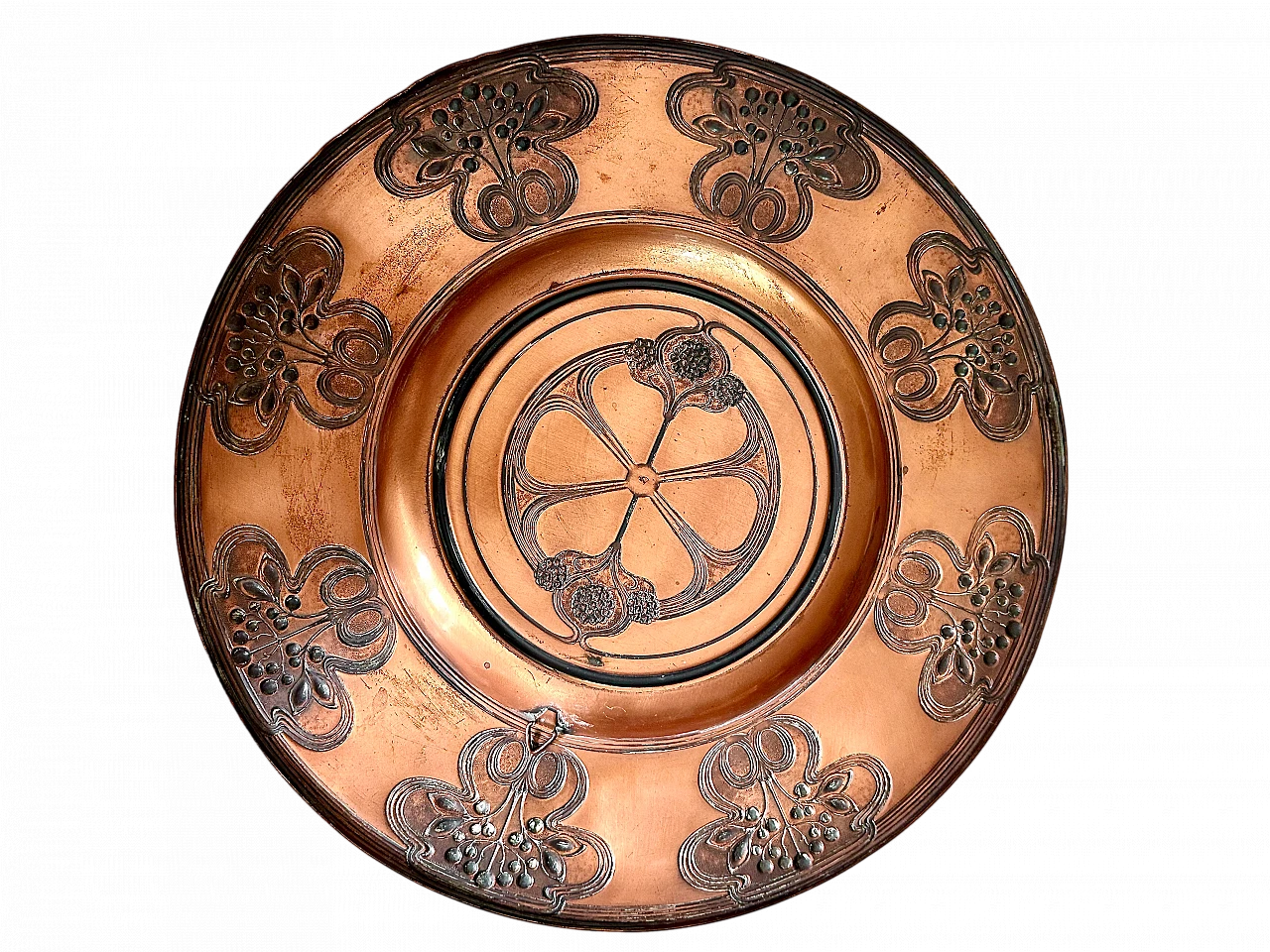 Art Nouveau copper serving tray, early 20th century 5